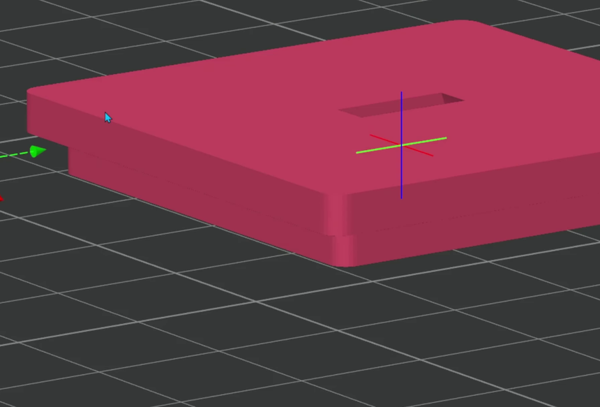 The finished lid with a handle-shaped notch cut into its top surface